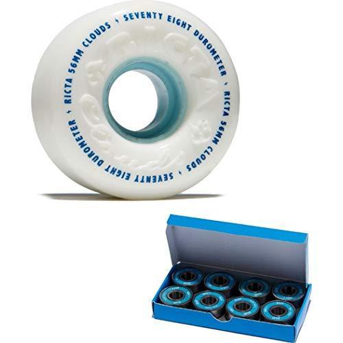 ウィール タイヤ スケボー Ricta Clouds Soft Skateboard Wheels 56mm / 78A (Set of 4) with CCS ABEC 7