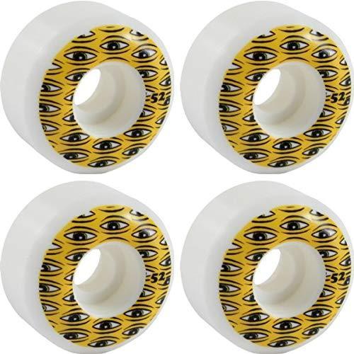 ウィール タイヤ スケボー ?1WTOY0ALLSE52WY Toy Machine Skateboards All Seeing White/Yellow Skatebo