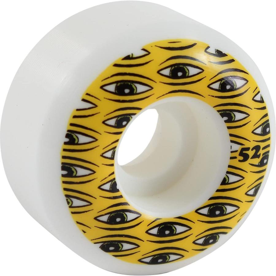 ウィール タイヤ スケボー ?1WTOY0ALLSE52WY Toy Machine Skateboards All Seeing White/Yellow Skatebo_1