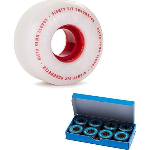 ウィール タイヤ スケボー Ricta Clouds Skateboard Wheels, Red, 55mm, 86a with CCS ABEC 7 Bearings