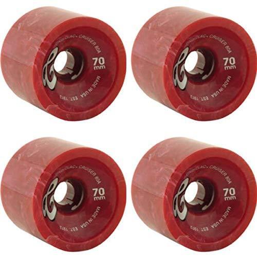 ウィール タイヤ スケボー CADILLAC CRUISER WHEELS 70mm MAROON MARBLE (SET OF 4)