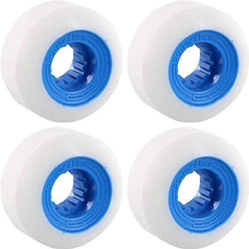 ウィール タイヤ スケボー Powerflex Skateboards Gumball White / Blue Skateboard Wheels - 56mm 83b (S