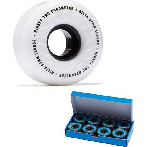 ウィール タイヤ スケボー Ricta Wheels Clouds 92a Skateboard, Black, 54mm with CCS ABEC 7 Bearings