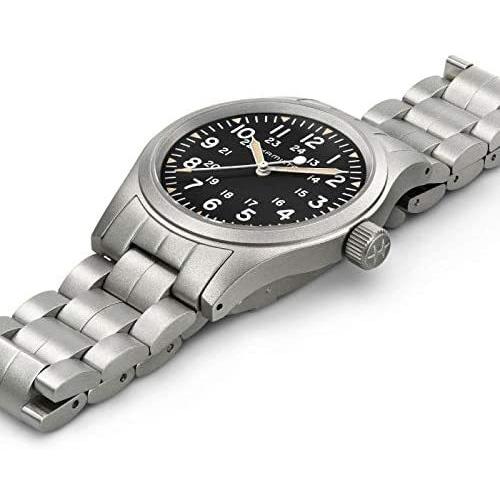 腕時計 ハミルトン メンズ H69439131 Hamilton Khaki Field Mechanical Men's Watch, 38mm Stainless Steeの画像