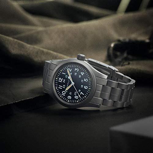 腕時計 ハミルトン メンズ H69439131 Hamilton Khaki Field Mechanical Men's Watch, 38mm Stainless Steeの画像