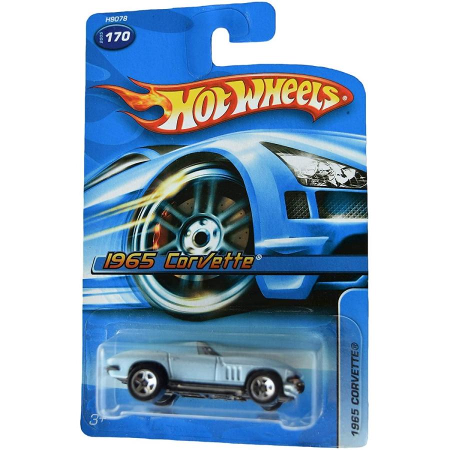 ホットウィール マテル ミニカー 170 Hot Wheels 1965 Corvette 1:64 Scale Die-Cast Car， Light Blue，