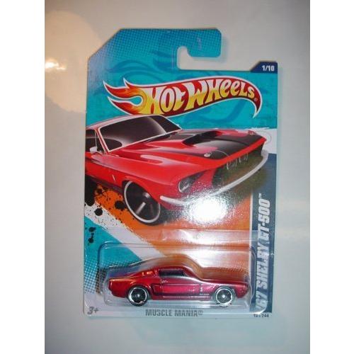 ホットウィール Hot Wheels ’67シェルビー GT-500 マッスルマニア 1/10 レッド Mustang ビークル ミニカ
