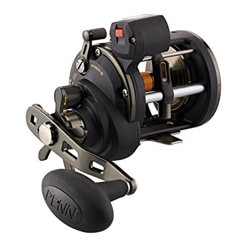 リール ペン Penn SQLII30LW PENN Squall II Level Wind Conventional Fishing Reel， Black Gold， 30LW