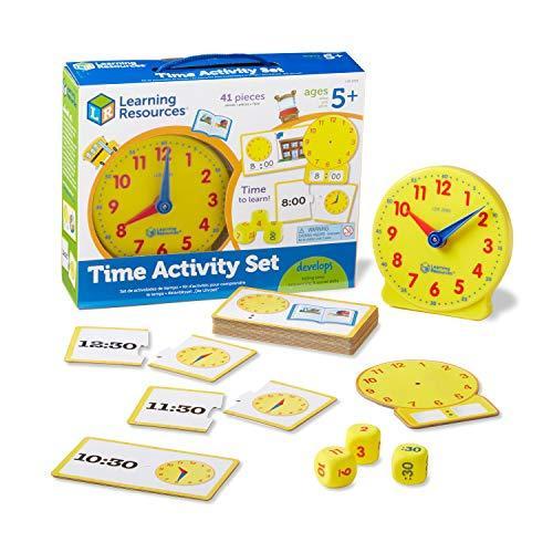 知育玩具 パズル ブロック LER3220 Learning Resources Time Activity Set ? Teaching Clocks for Kids，