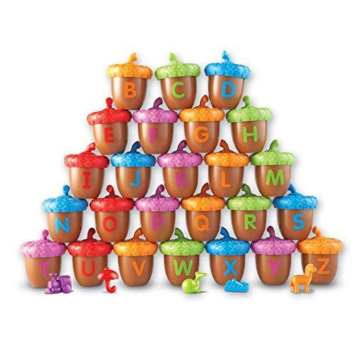 知育玩具 パズル ブロック LER6802 Learning Resources Alphabet Acorns Activity Set - ABC Puzzle， Pres