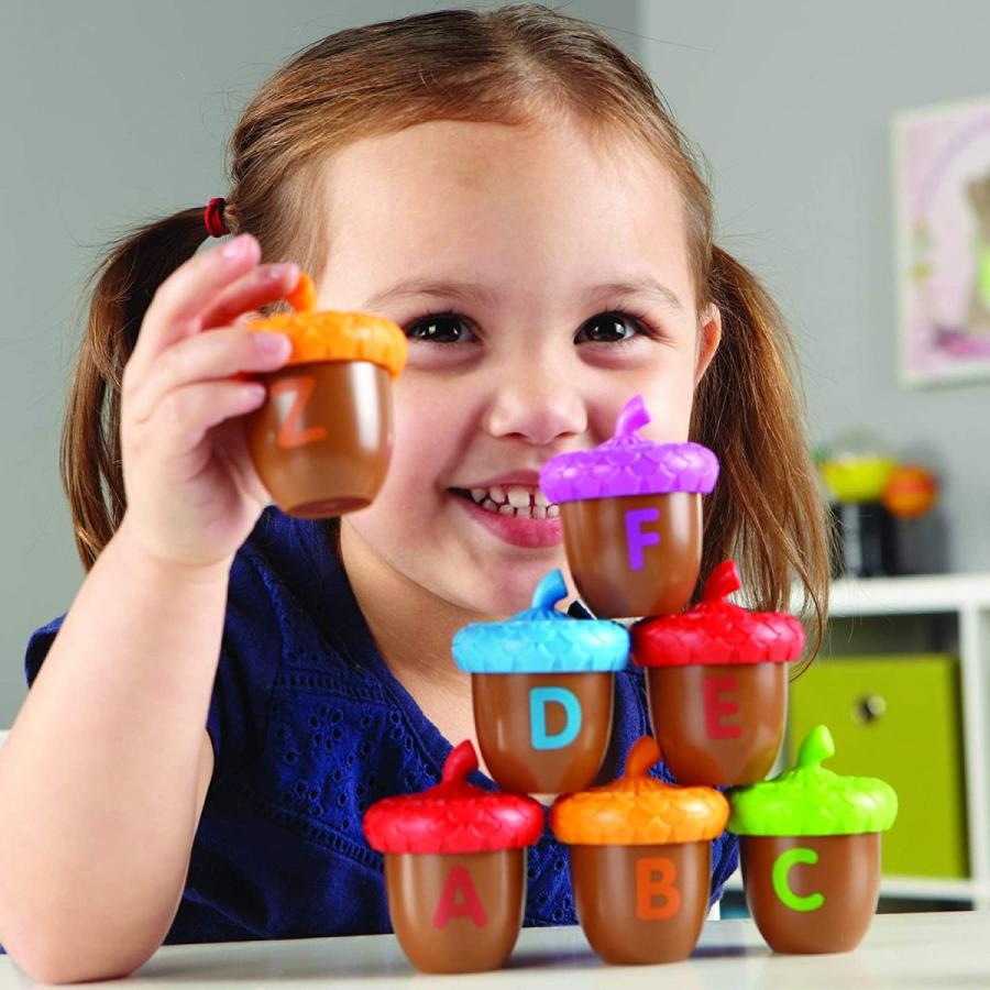知育玩具 パズル ブロック LER6802 Learning Resources Alphabet Acorns Activity Set - ABC Puzzle， Pres_1