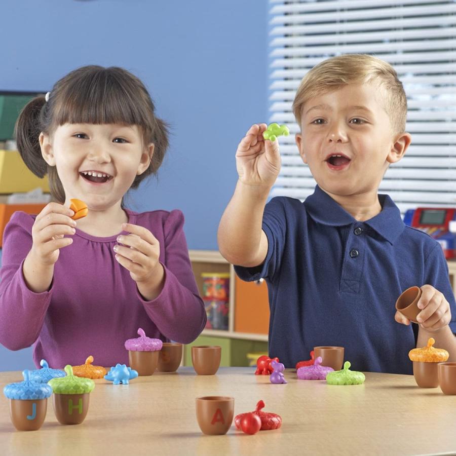知育玩具 パズル ブロック LER6802 Learning Resources Alphabet Acorns Activity Set - ABC Puzzle， Pres_2