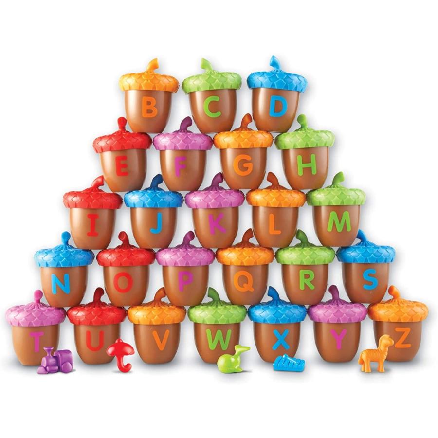 知育玩具 パズル ブロック LER6802 Learning Resources Alphabet Acorns Activity Set - ABC Puzzle， Pres_4