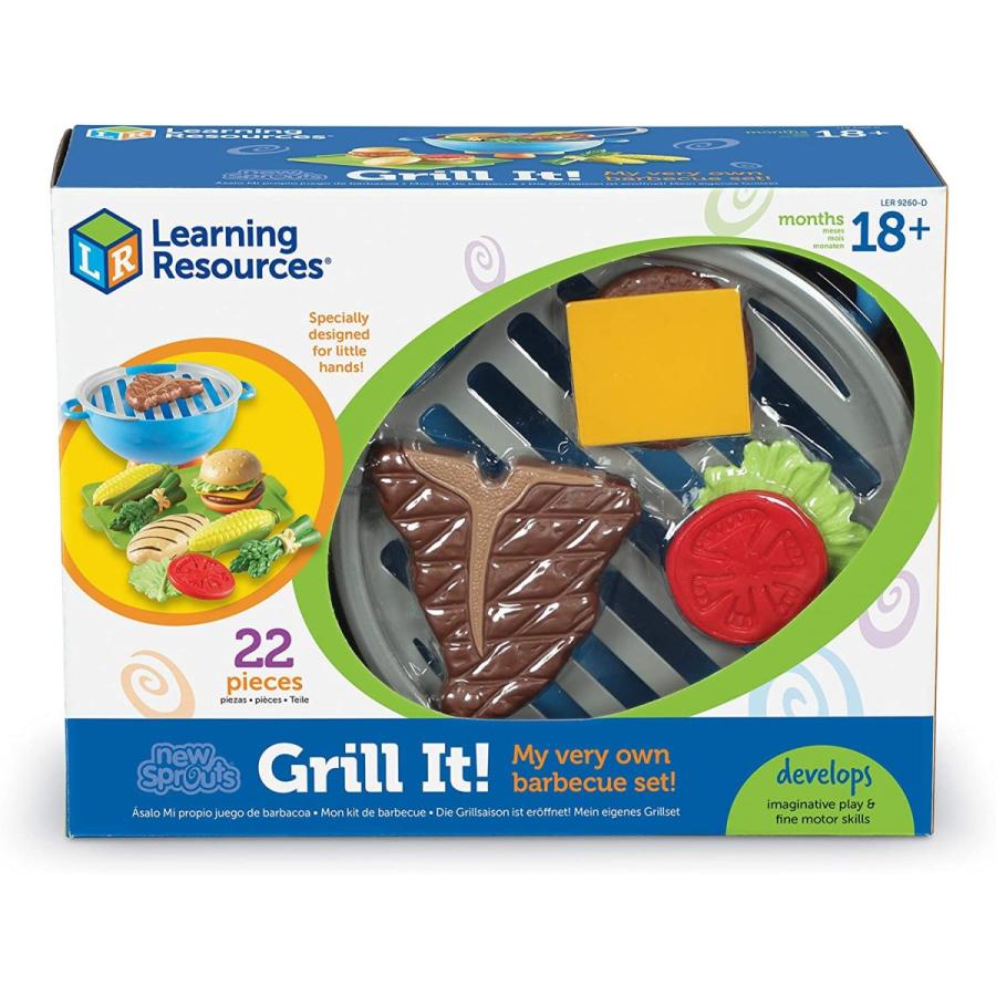 知育玩具 パズル ブロック LER9260-D Learning Resources New Sprouts Grill It!， Play Food， Ages 18 mos_5