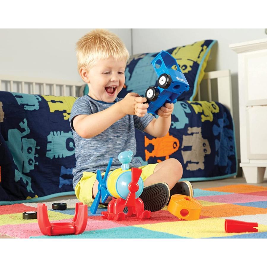 知育玩具 パズル ブロック LER2859 Learning Resources 1-2-3 Build It! Rocket-Train-Helicopter - 17 Pi_3