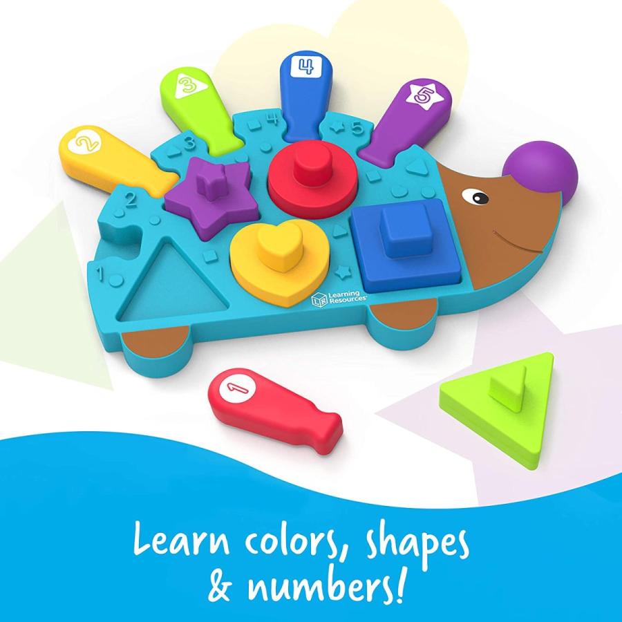 知育玩具 パズル ブロック LER9103 Learning Resources Spike The Fine Motor Hedgehog Puzzle Playmate -_3