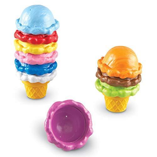 知育玩具 パズル ブロック LER7349 Learning Resources Smart Snacks Rainbow Color Cones - Ice Cream To