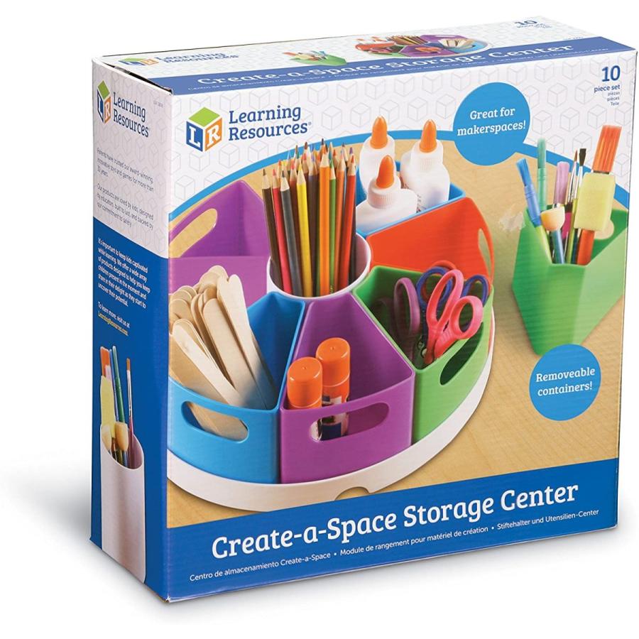 知育玩具 パズル ブロック LER3806 Learning Resources Create a Space Storage Center - Toy Desk Organi_6