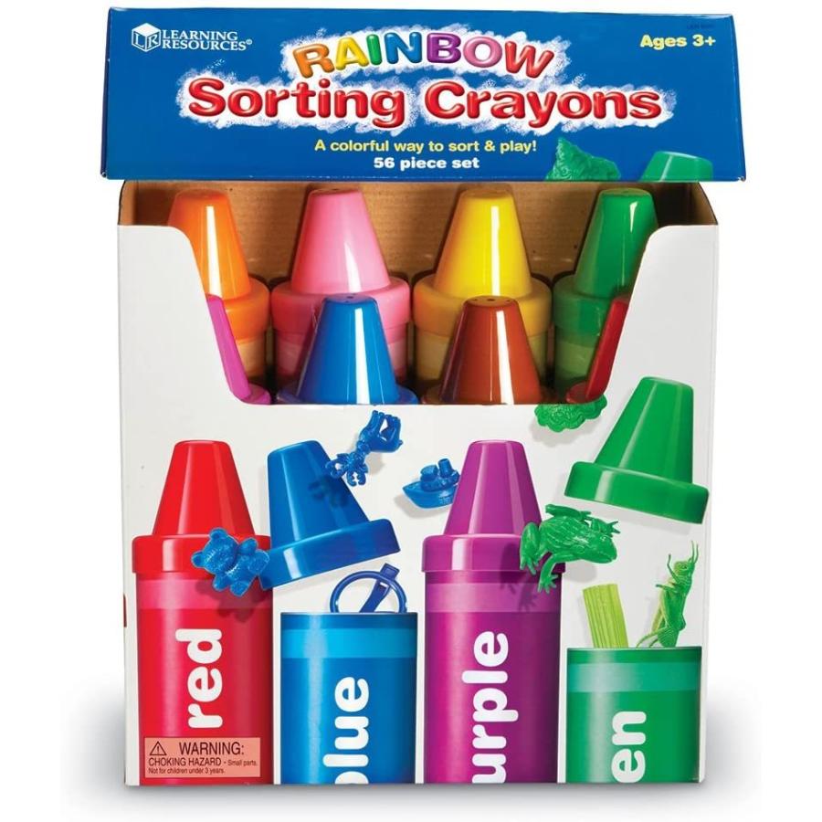 知育玩具 パズル ブロック LER3070 Learning Resources Rainbow Sorting Crayons - Toddler Gifts， Toddle_1