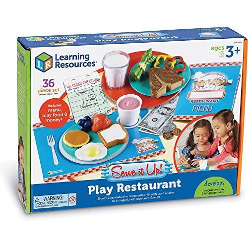 知育玩具 パズル ブロック LER9089 Learning Resources Serve It Up! Play Restaurant - 35 Pieces， Ages