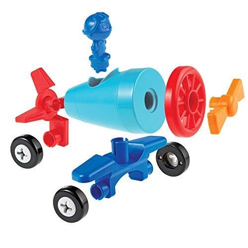 知育玩具 パズル ブロック LER2840 Learning Resources 1-2-3 Build it! Car， Boat， Plane， 15 Pieces