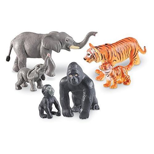 知育玩具 パズル ブロック LER0839 Learning Resources Jumbo Jungle Animals: Mommas and Babies - Eleph