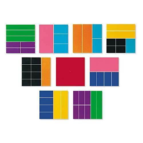 知育玩具 パズル ブロック LER0619 Learning Resources Deluxe Rainbow Fraction Squares