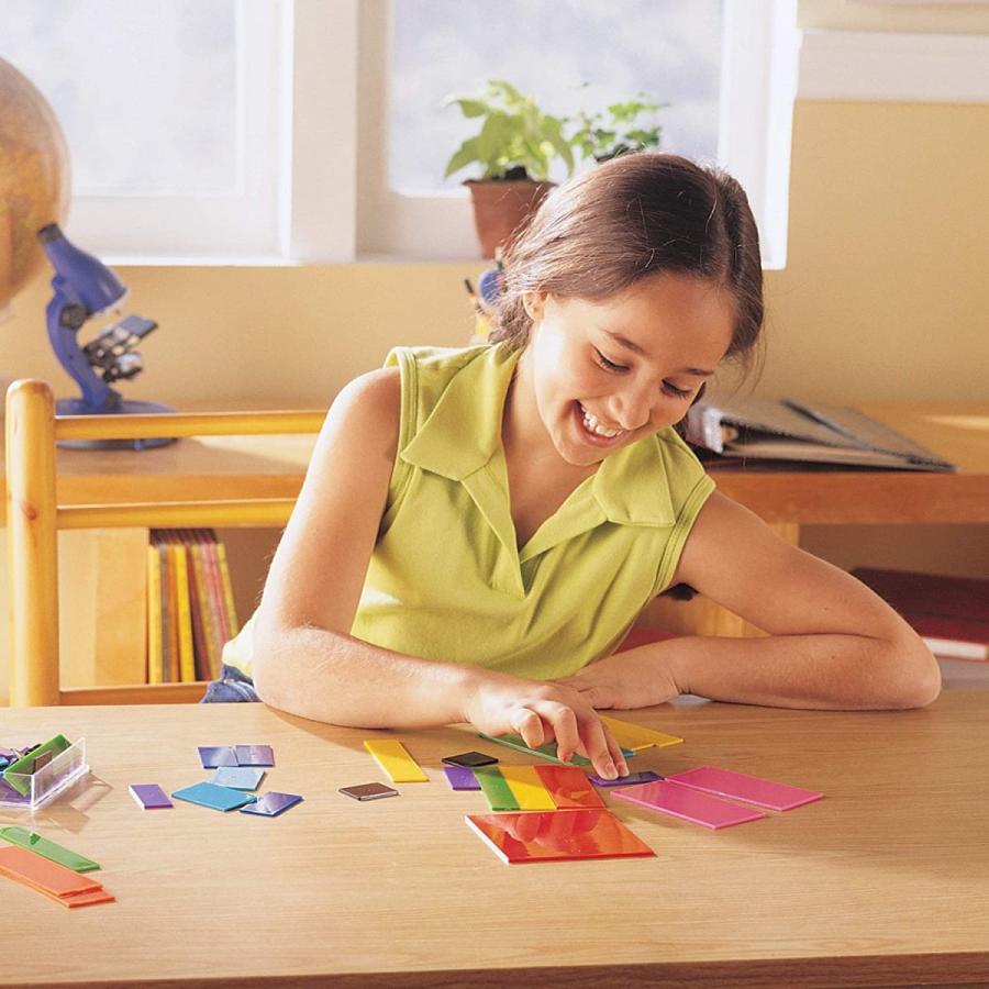 知育玩具 パズル ブロック LER0619 Learning Resources Deluxe Rainbow Fraction Squaresの画像