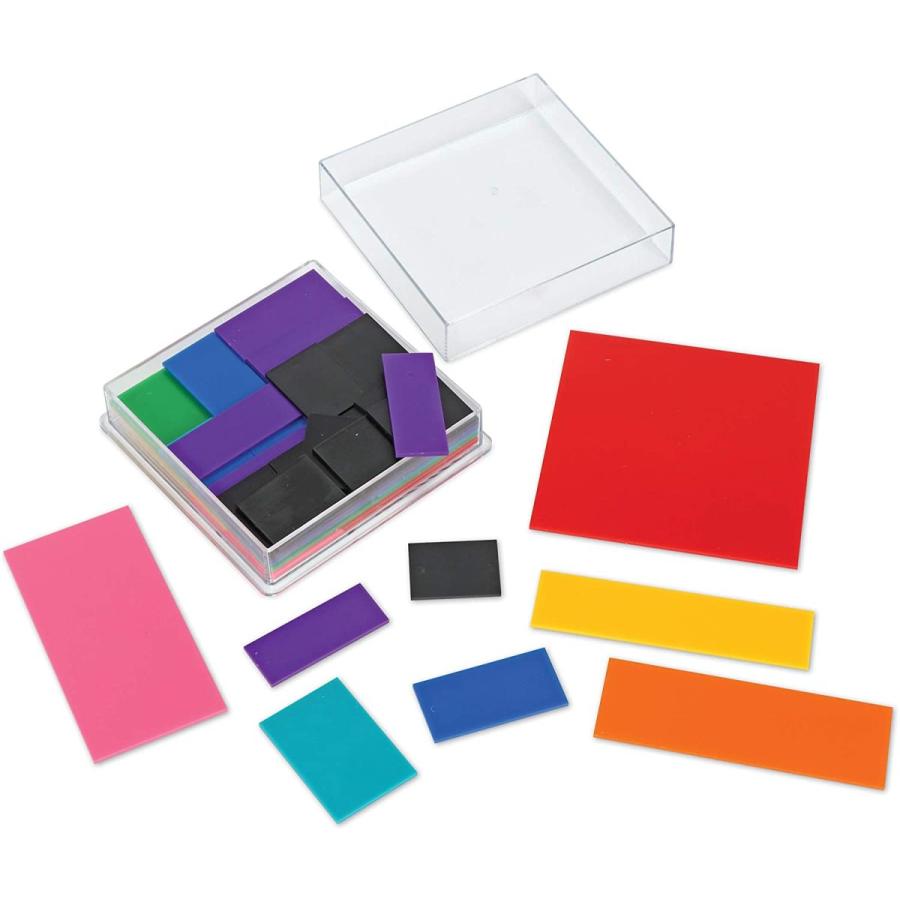 知育玩具 パズル ブロック LER0619 Learning Resources Deluxe Rainbow Fraction Squaresの画像