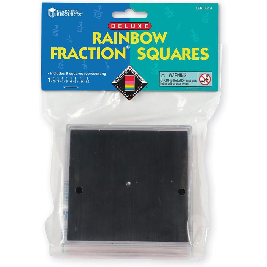 知育玩具 パズル ブロック LER0619 Learning Resources Deluxe Rainbow Fraction Squaresの画像
