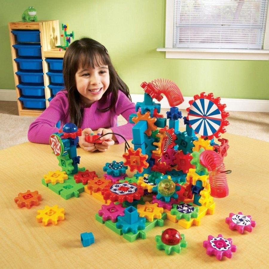 知育玩具 パズル ブロック LER9209 Learning Resources Gears! Gears! Gears! Lights & Action Building S_3