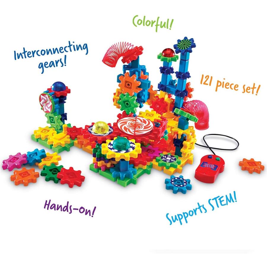 知育玩具 パズル ブロック LER9209 Learning Resources Gears! Gears! Gears! Lights & Action Building S_6