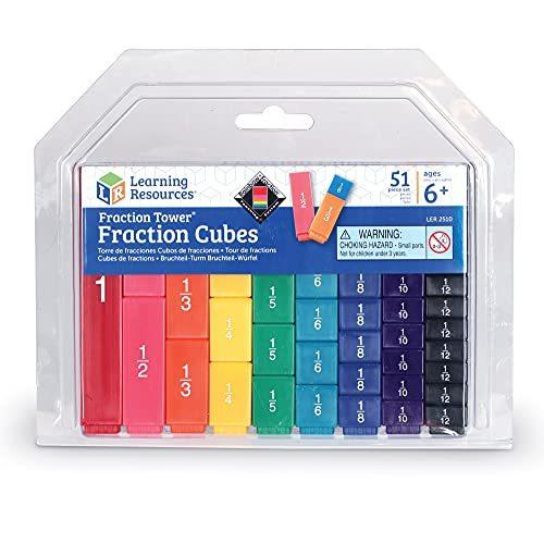知育玩具 パズル ブロック LER2510 Learning Resources Fraction Tower Fraction Cubes， Kids Blocks， 51