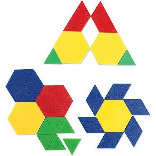 知育玩具 パズル ブロック LER0634 Learning Resources Plastic Pattern Blocks .5cm， Counting & Sorting