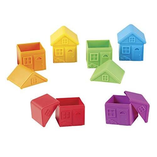 知育玩具 パズル ブロック LER3370 Learning Resources All About Me Sorting Houses - 12 Pieces， Ages 3