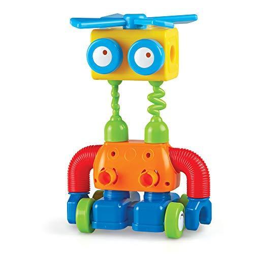 知育玩具 パズル ブロック LER2869 Learning Resources 1-2-3 Build It! Robot Factory - Building Toys，