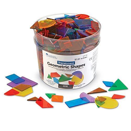 知育玩具 パズル ブロック LER1766 Learning Resources Translucent Geometric Shapes - Light Table Mani