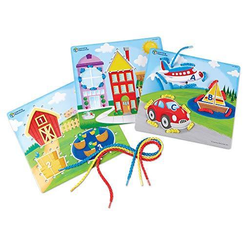知育玩具 パズル ブロック LER8592 Learning Resources Learning Laces, Letter, Shape \u0026 Number Recognit