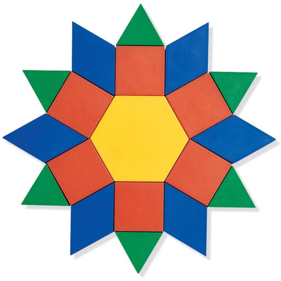 知育玩具 パズル ブロック LER0334 Learning Resources Wooden Pattern Blocks - Educational Toys and Ta_1