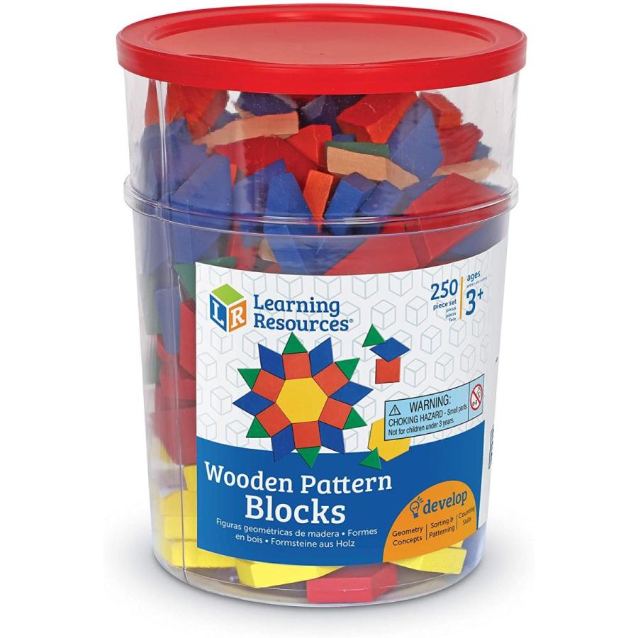 知育玩具 パズル ブロック LER0334 Learning Resources Wooden Pattern Blocks - Educational Toys and Ta_4