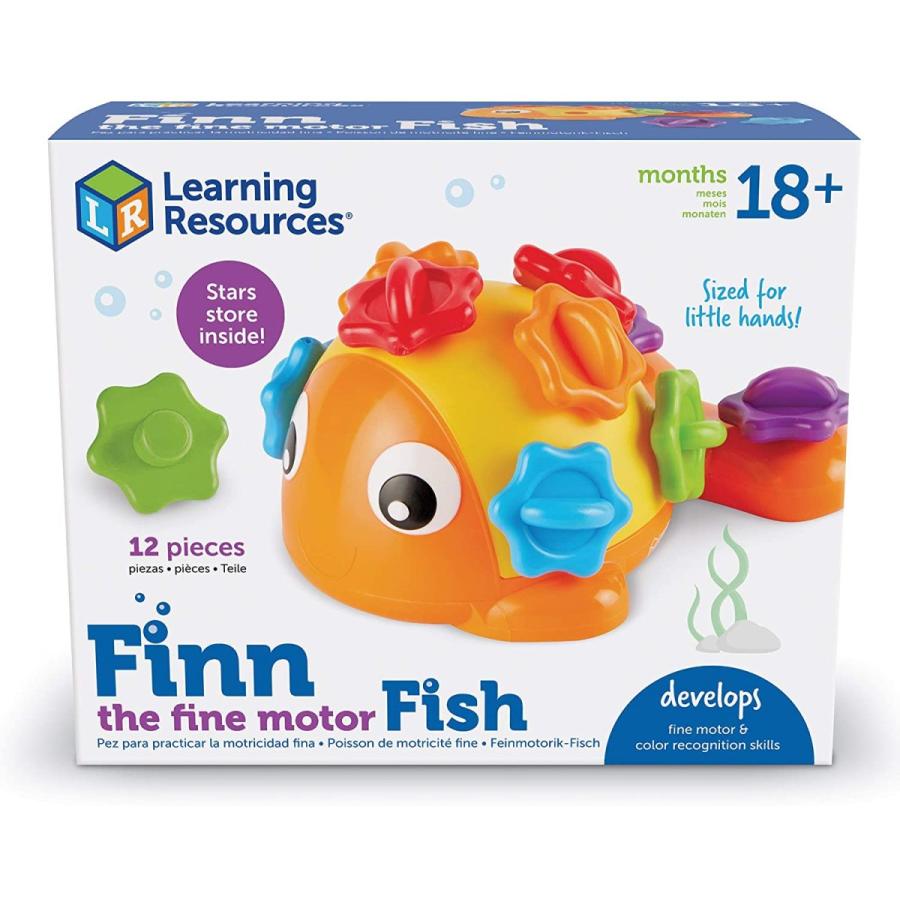 知育玩具 パズル ブロック LER9093 Learning Resources Finn the Fine Motor Fish - Toddler Montessori T_6