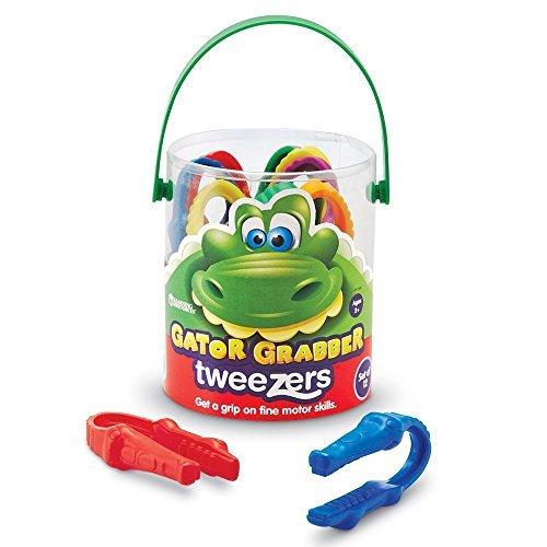 知育手あそび 謎あわせ 立ちはだかる LER2963 Learning Resources Gator Grabber Tweezers - 12 Pieces, Ages 2+ Fin おもちゃ-知育玩具