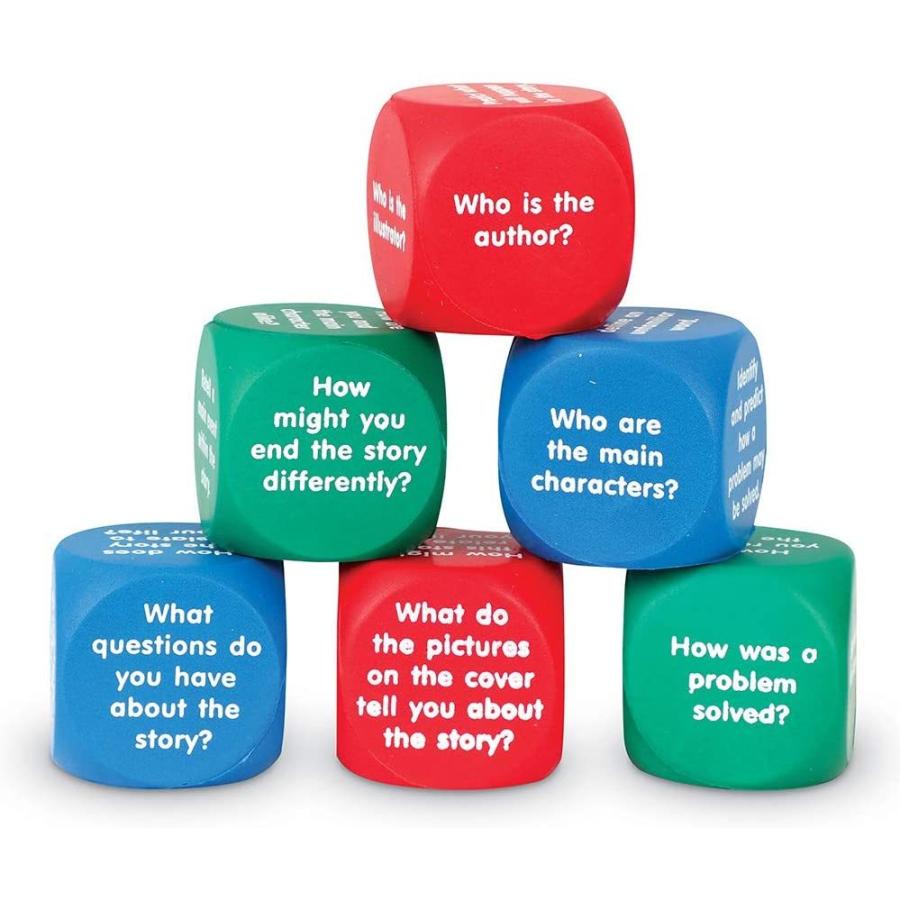 知育玩具 パズル ブロック LER7022 Learning Resources Reading Comprehension Cubes - Set of 6, Kids Agの画像