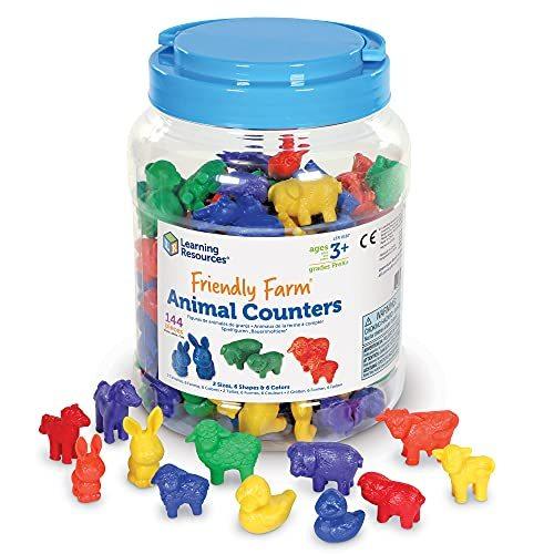 知育玩具 パズル ブロック LER0187 Learning Resources Friendly Farm Counters, Set of 144