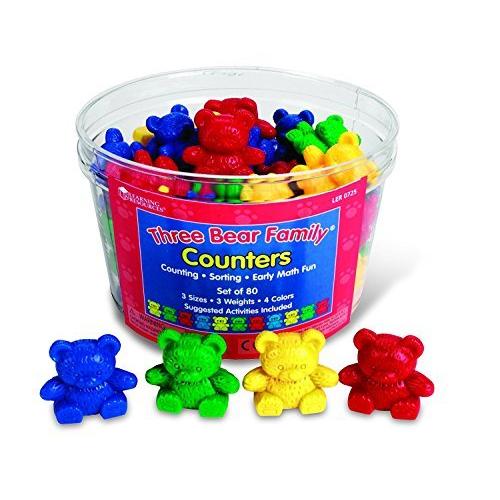知育玩具 パズル ブロック LER0725 Learning Resources Bear Counters Set， Counting， Color & Sorting To