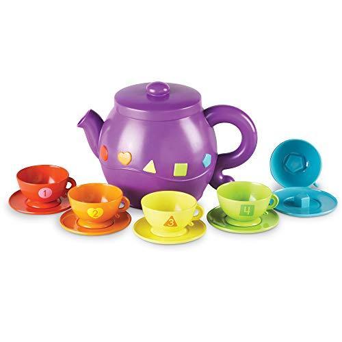 知育玩具 パズル ブロック LER7740 Learning Resources Serving Shapes Tea Set - 11 Pieces， Ages 2+， Pr