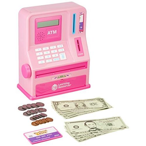 知育玩具 パズル ブロック LER2625-P Learning Resources Teaching ATM Bank Pink - Money for Kids， Pren