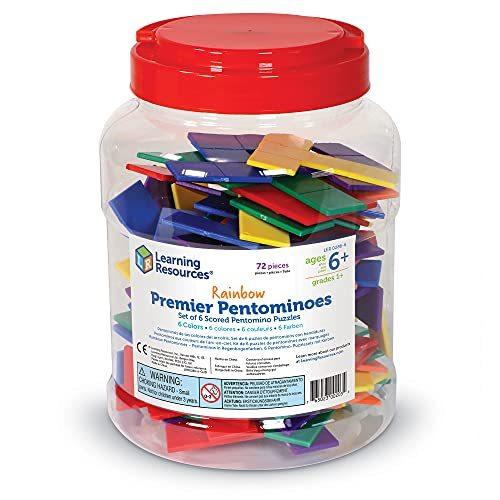 知育玩具 パズル ブロック LER0286-6 Learning Resources Rainbow Premier Pentominoes - 72 Pieces， Ages