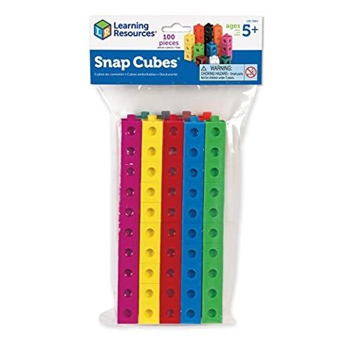 知育玩具 パズル ブロック LER7584 Learning Resources Snap Cubes - 100 Pieces， Ages 5+ Homeschool and