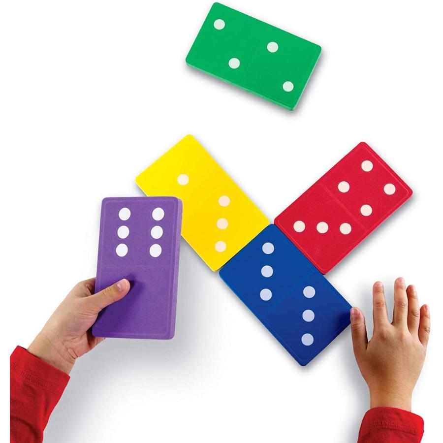 知育玩具 パズル ブロック LER6380 Learning Resources Jumbo Foam Dominoes - Board Games， Math Manipul_1
